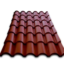 Plaque Pvc Imitation Tuile Ronde Renolit Tecno Imac 30 Coppi Terre Cuite - 184 X 98 Cm